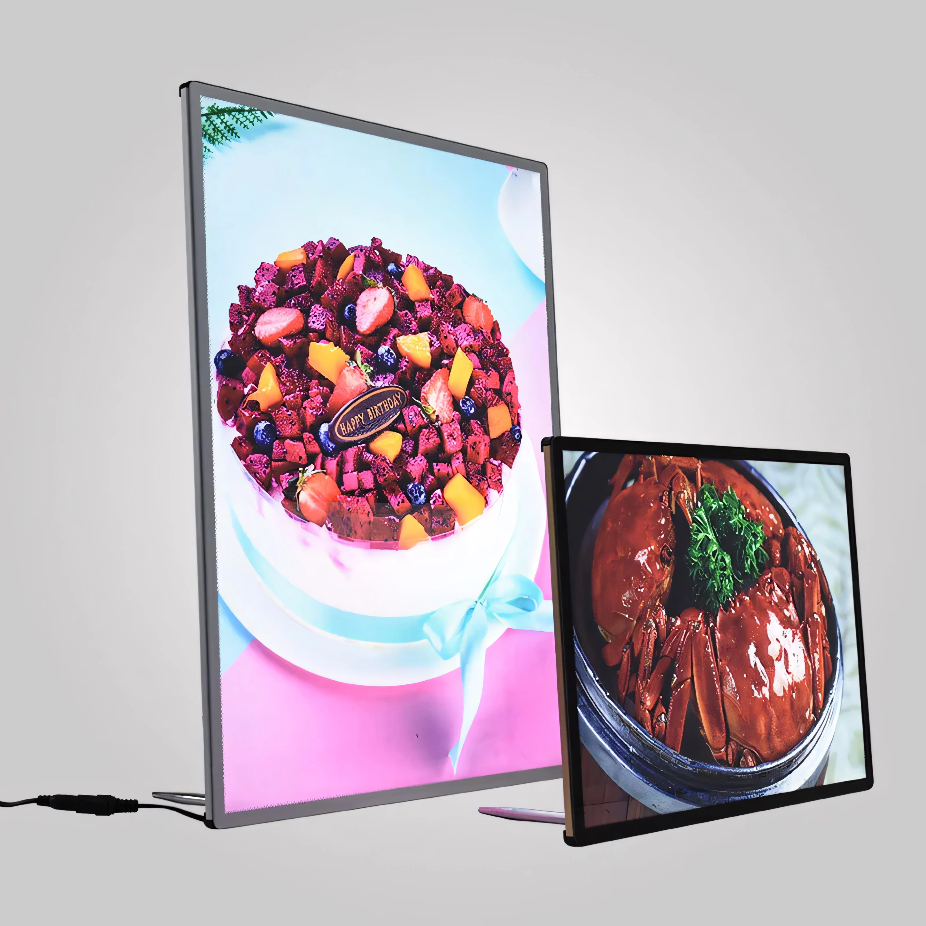 

Menus Display Stander Frame A2 A3 A4 Poster LED Light Advertising Box Slim Clip Frame For Restaurant Shop Billboard Bubble Tea