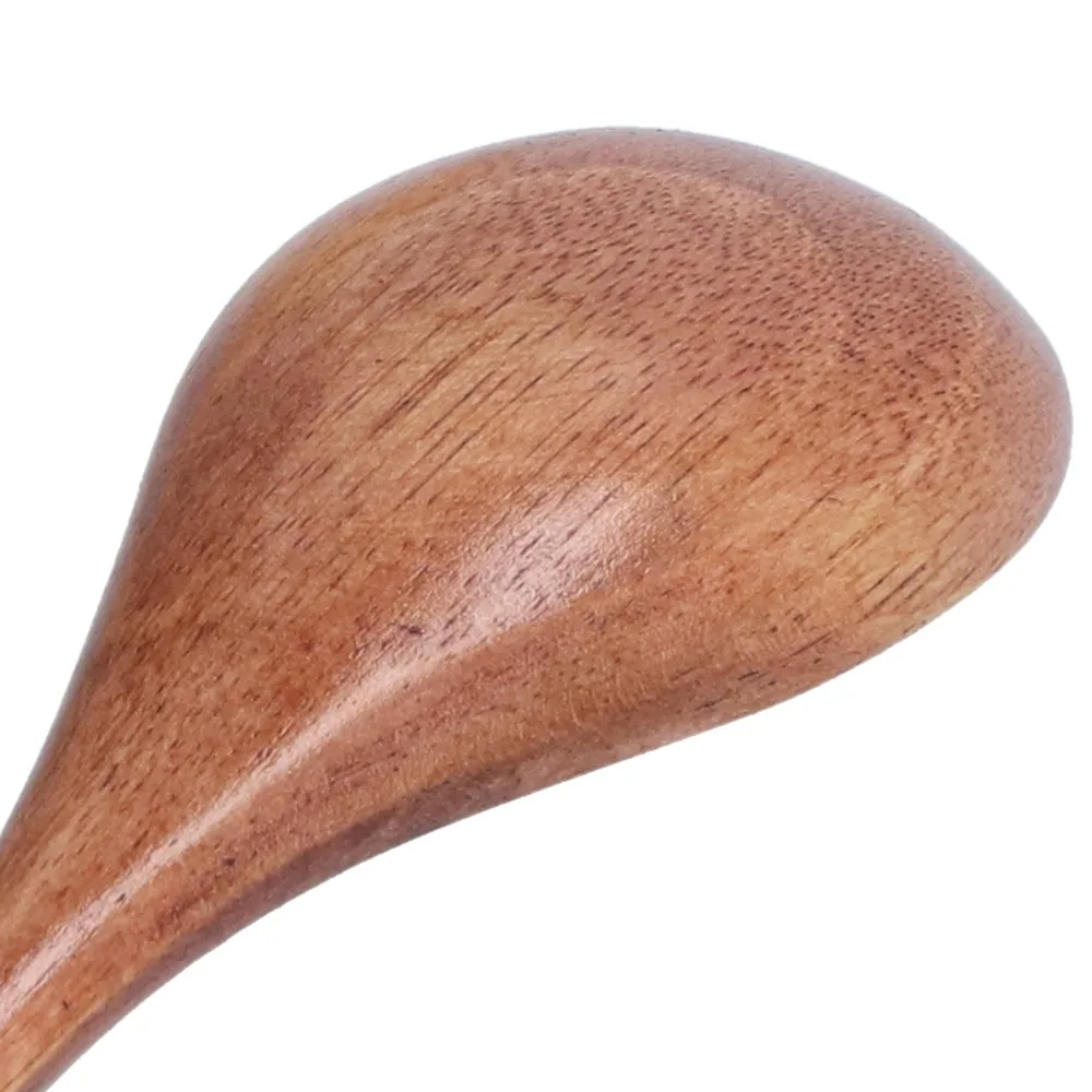 2Pcs Wooden Rice Spoon Creative Stylized Polished Serving Tableware Anti-break Structure Smooth Kitchen Utensil