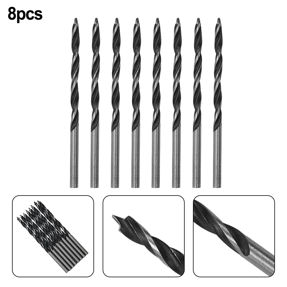 

High Quality Practicall Wood Drill Bits Tool Blade Set Cutter 3MM 3mmx 58mm Spiral Wood 8Pcs/set For Woodworking
