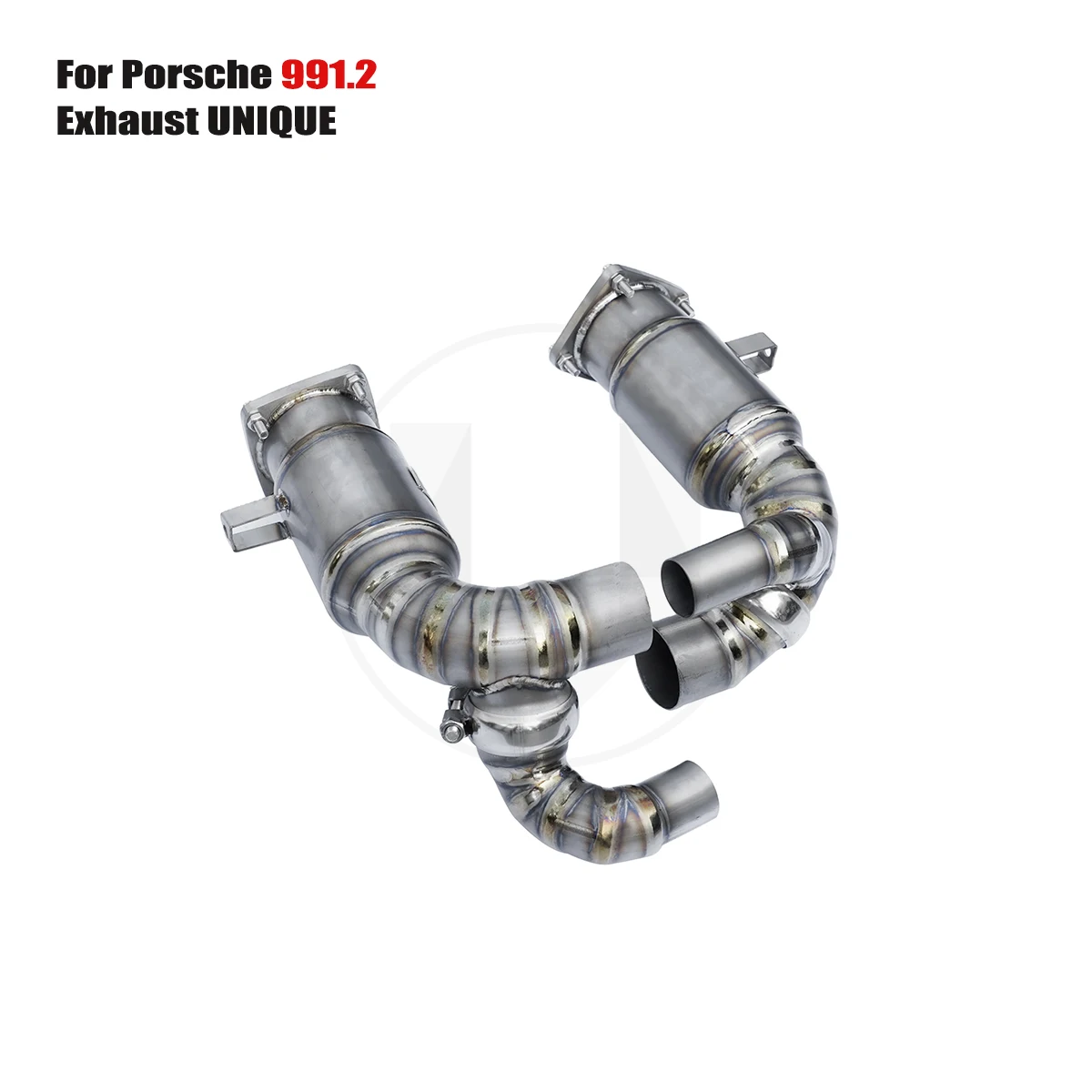 UNIQUE For Porsche 991.2 performance titanium exhaust system TC4titanium Muffler free exhaust