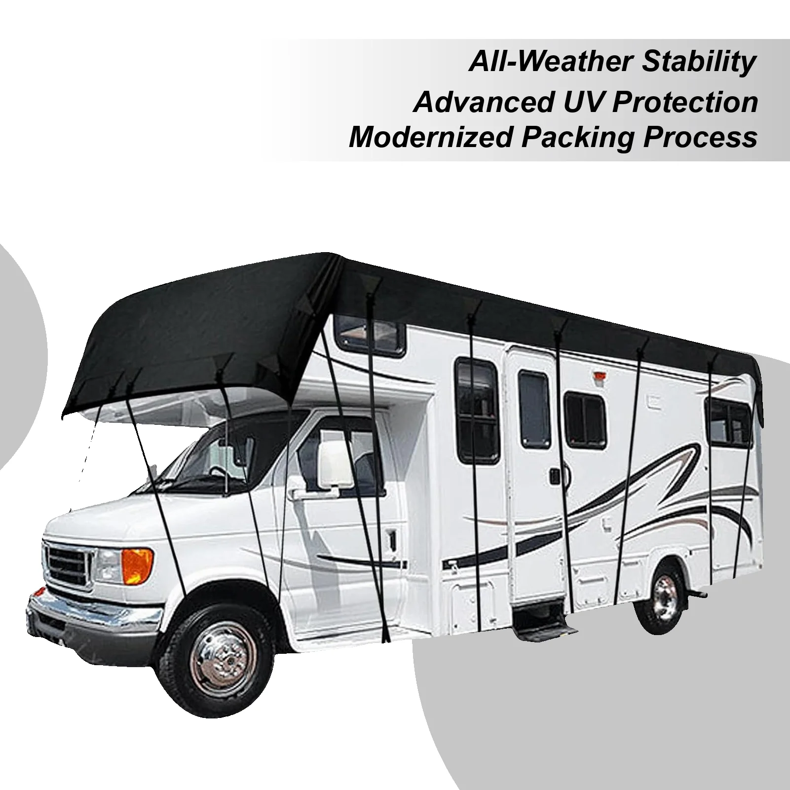 

RVs Roof Covers Rainproof UV Protection Protector Caravan Roof Protection Tarpaulin for Travel Trailer Caravan Motorhome Garden