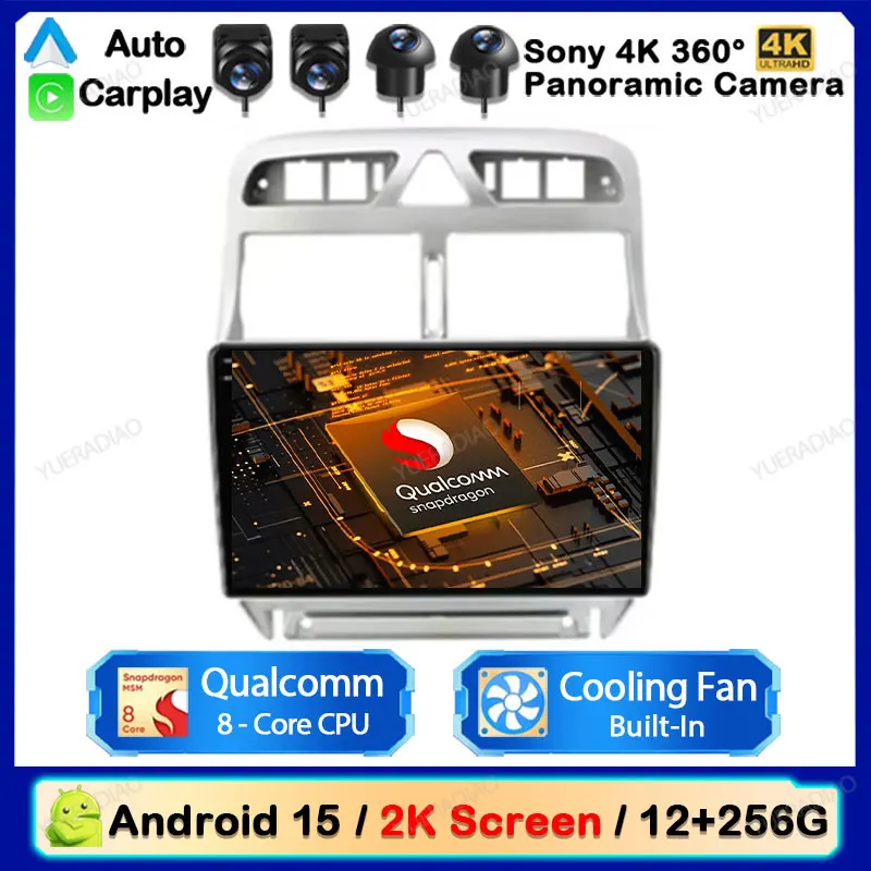 

Android 15 Car Radio For Peugeot 307 307CC 307SW 2002 - 2013 Multimedia Video Player GPS NAVI 4G WIFI Head Unit AI Voice QLED BT