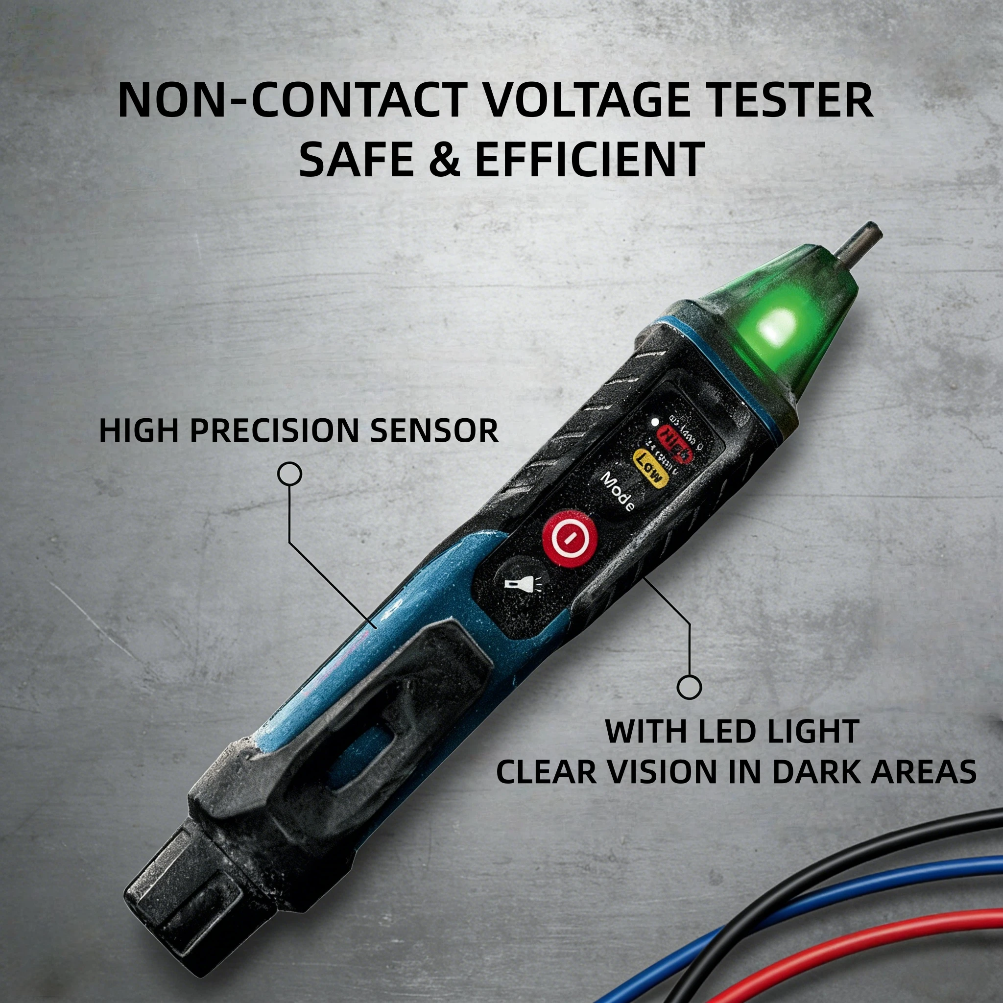 Professional BOSCH GVD 1000-17 Live Cable Tester Pen Shockproof Body Visual Light Indication Wiring Detector