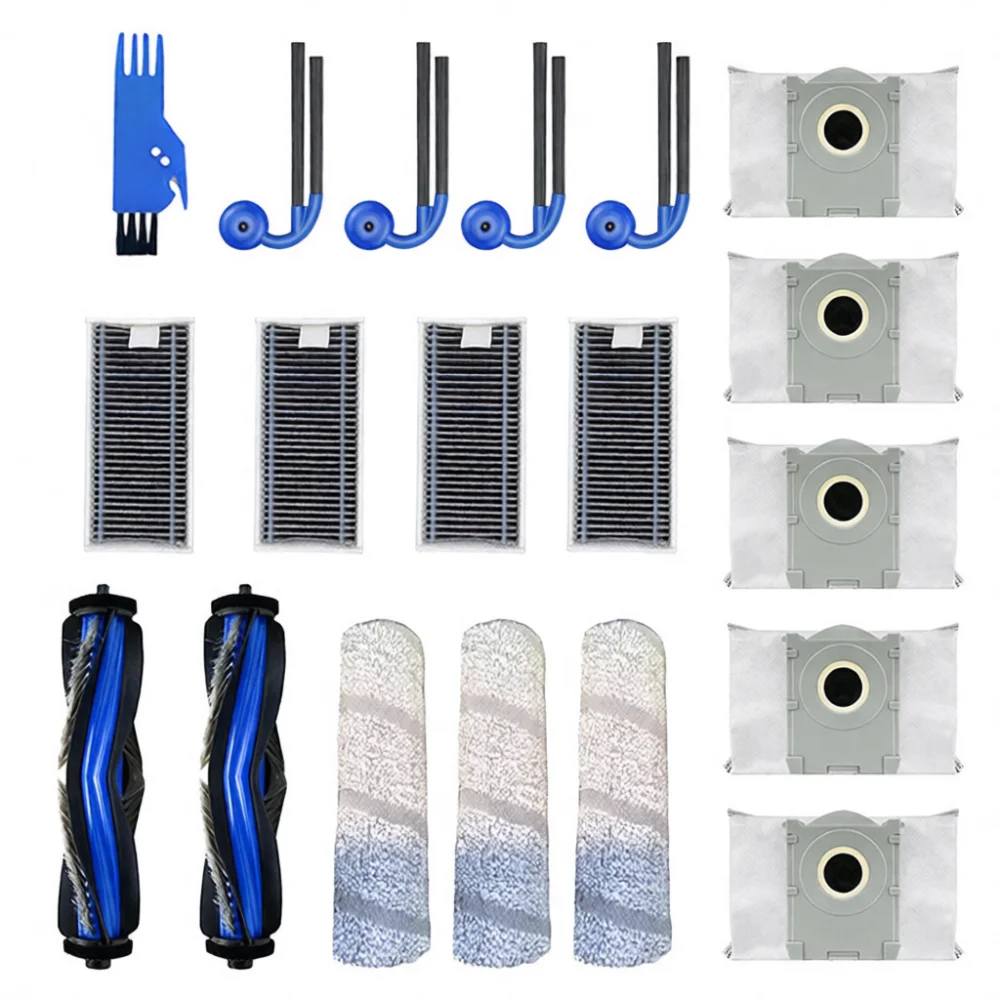 Replacements For Ecovacs T80S Robot Vacuum Accessories Main Brush Side Brush Mop Pads HEPA Filter Dust Bag Supplies