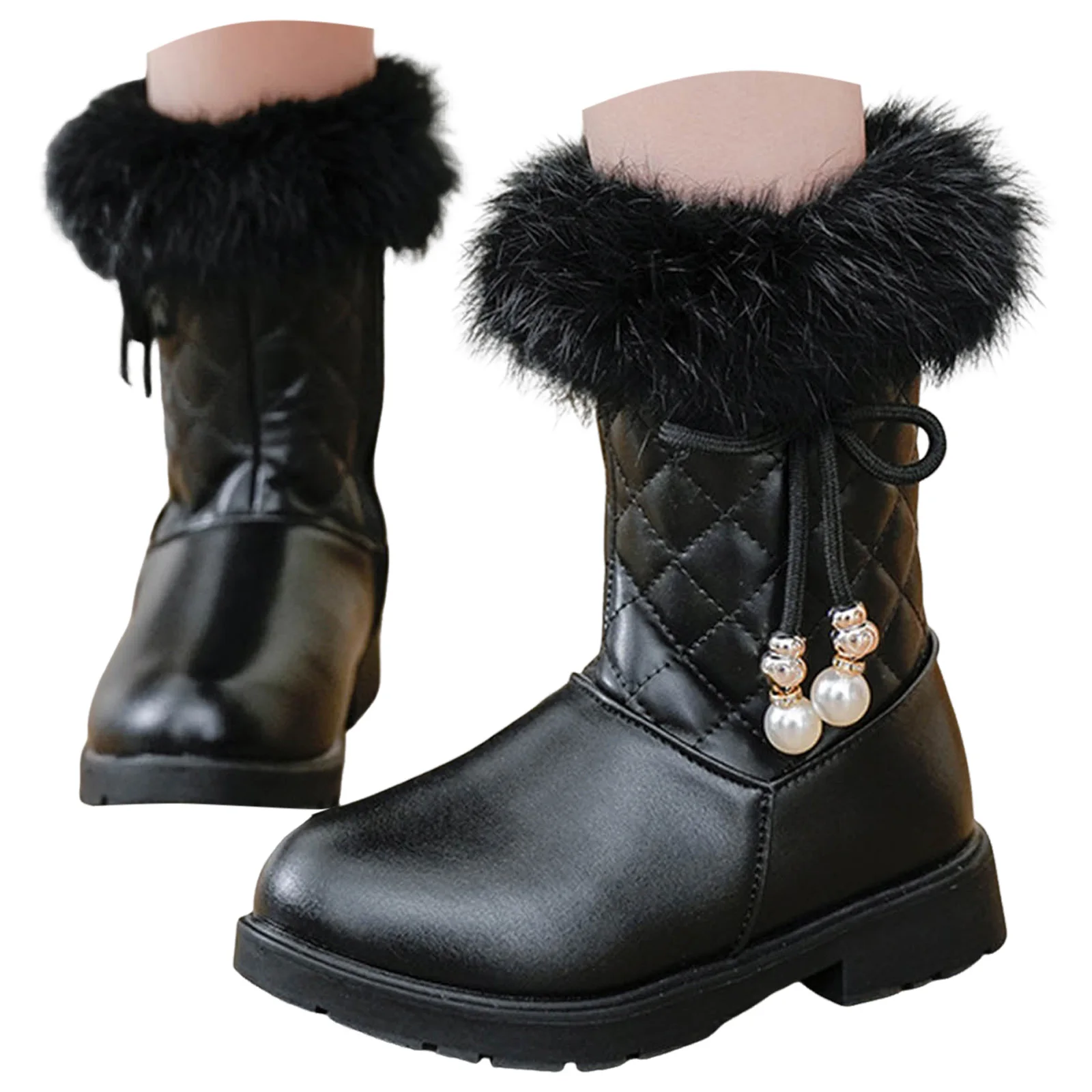 

Детские ботильоны Детские ботинки Сапоги для девочек Средние и большие детские теплые кожаные ботинки Сапоги до середины икры Сапоги для девочек