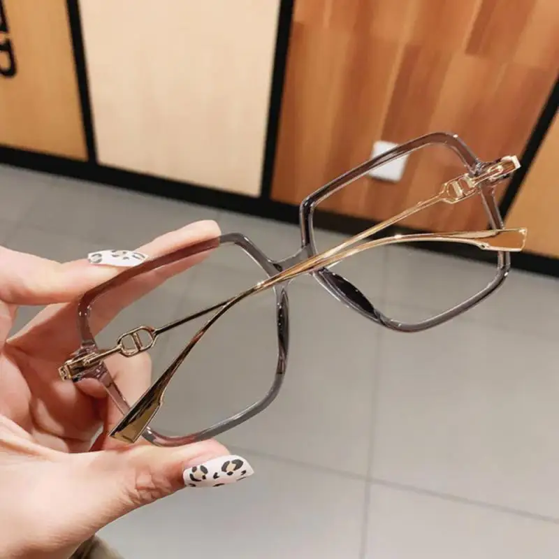 Anti Blue Light Blocking Glasses Big Metal Frame Man Woman Trendy Retro Optical Eyeglasses Casaul Eyewear Blue Light Blocking