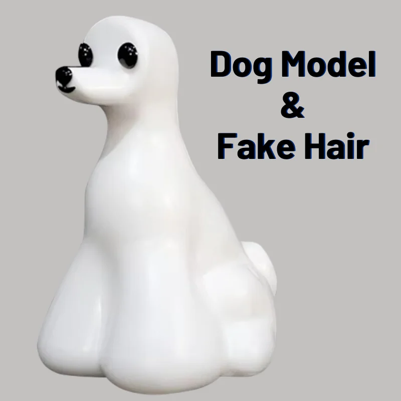 Yijiang Poodle Beauty Simulation Fake Hair Pet Groomer Modeling Practice Dog Portable Model Standard Skeleton PE для собак