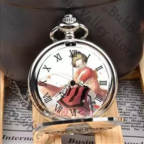 

Аниме Demon Slayer Koyuki Hakuji Akaza карманные часы для косплея, реквизит, часы с героями мультфильмов, карманный реквизит, подвеска, украшение, подарок на Рождество и день рождения