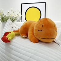 New Original Lying Down Charmander Plush Pokemon Pillow Soft Plush Toy Japanese Anime Dragon Plush Doll Children's Gift 35cm