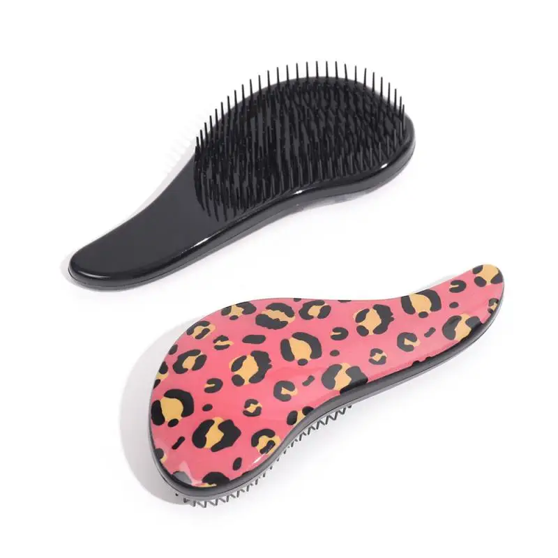 Massage Comb Leopard Printed Hairdressing Comb Dry And Wet Dual-use Portable Smooth Hair Untangle Comb