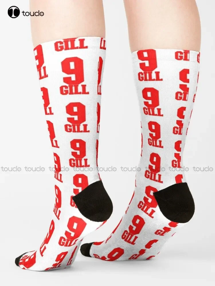 9 Gill Jersey Number A League Of Their Own Socks Novelty Socks Fashion Creative Leisure Funny Art Abstract Oil Painting Socks