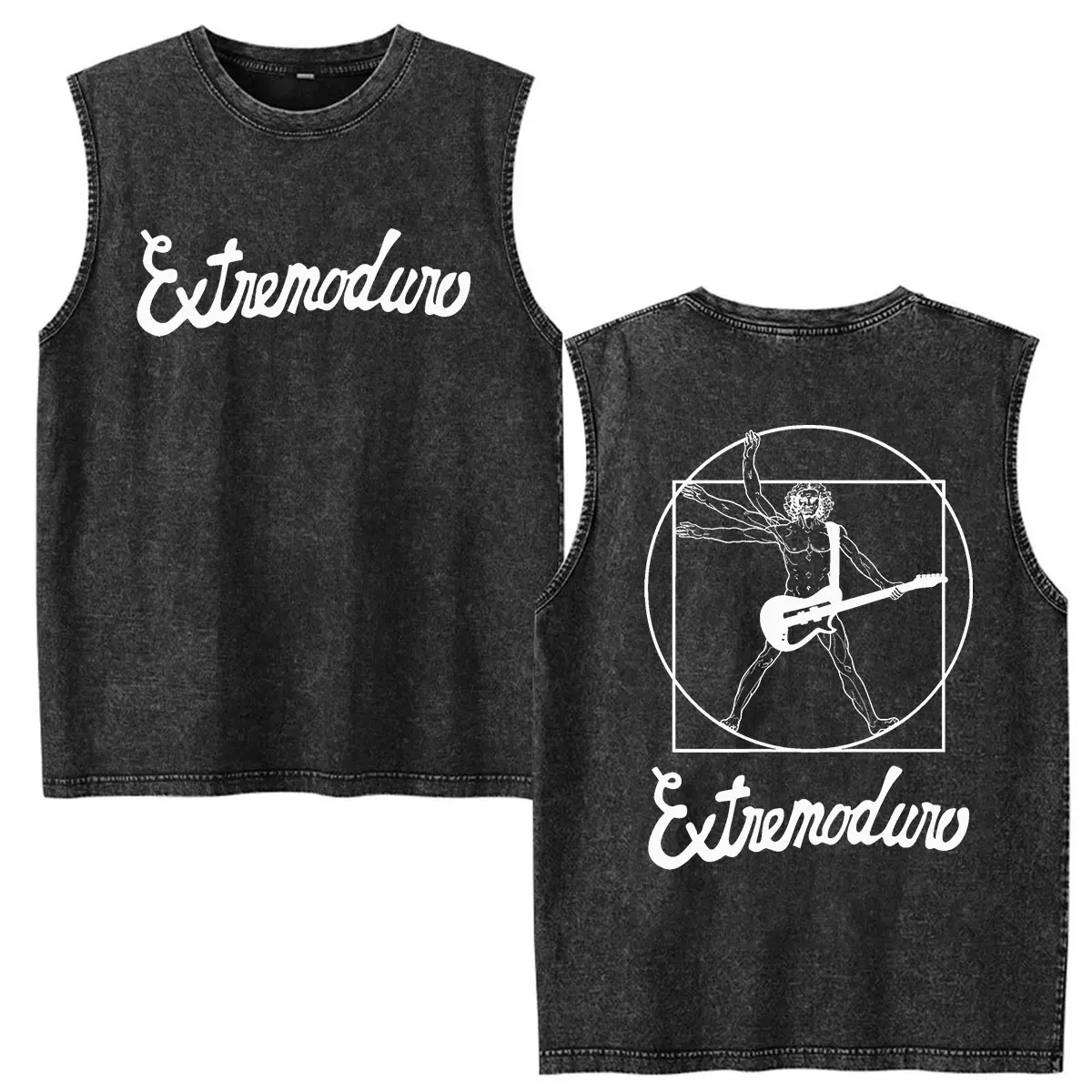 Vintage Washed Ves Extremoduro Rock Band Tour 2026 Print T Shirt Men Women Fashion O-Neck Tank Top 100% Cotton Oversized T-shirt