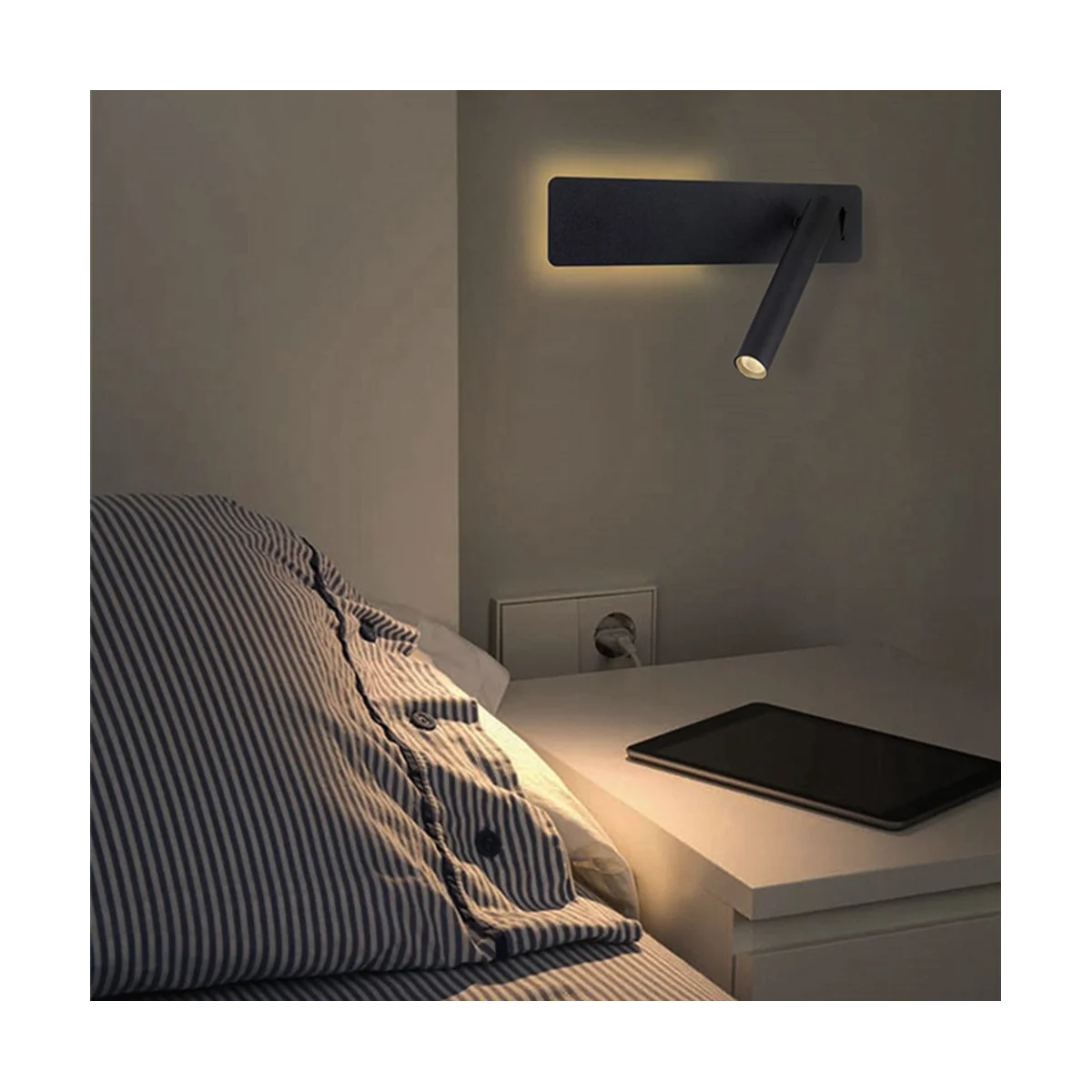 Modern Wall Sconce Bedside Lamp Reading Indoor Lighting Led Bedroom Corridor Night Light FixtureB