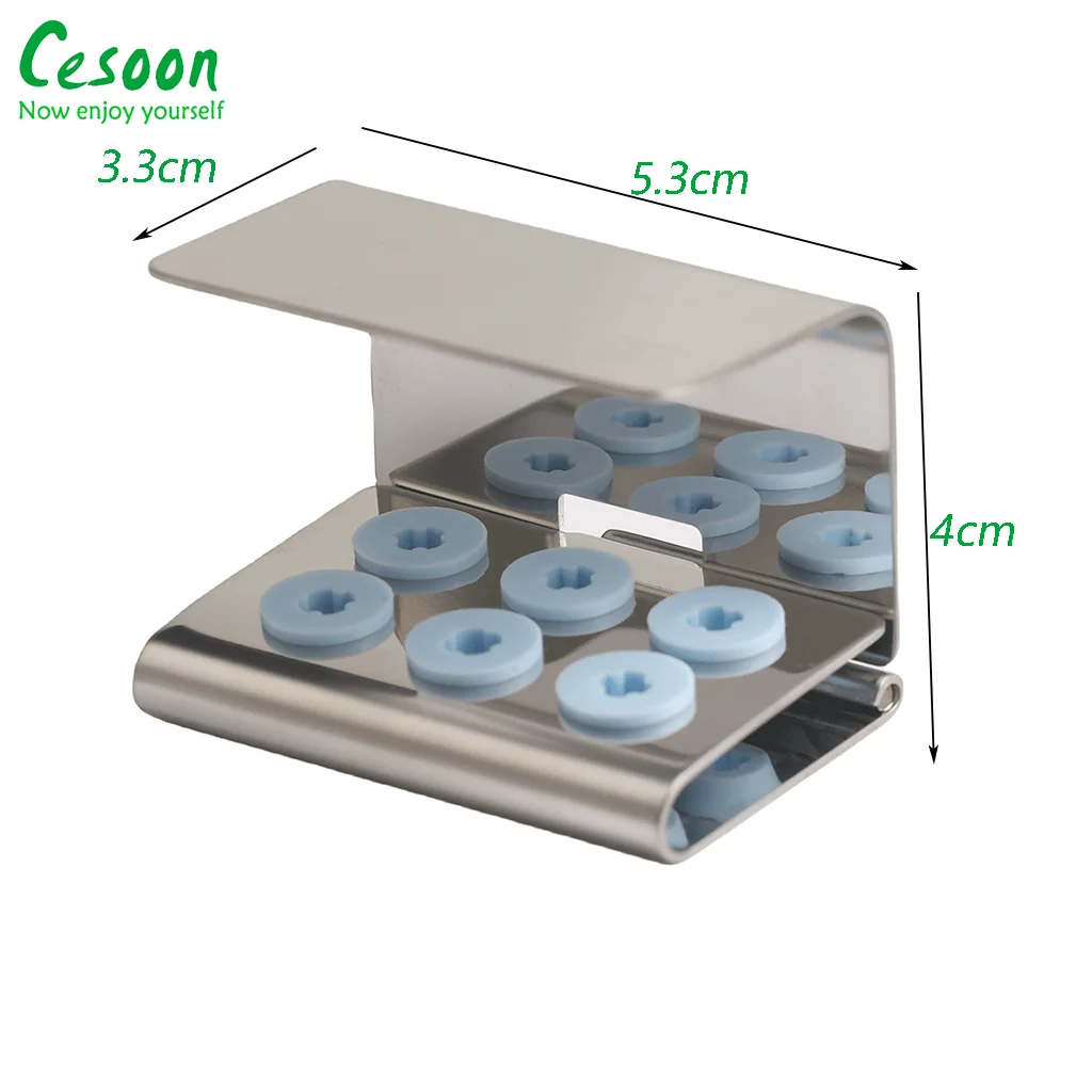 1Pc Ultrasonic Dental Silicone Scaler Tips Holder 6 Holes Stand Disinfection Storage Case With Cover Dentistry Autoclavable Tool