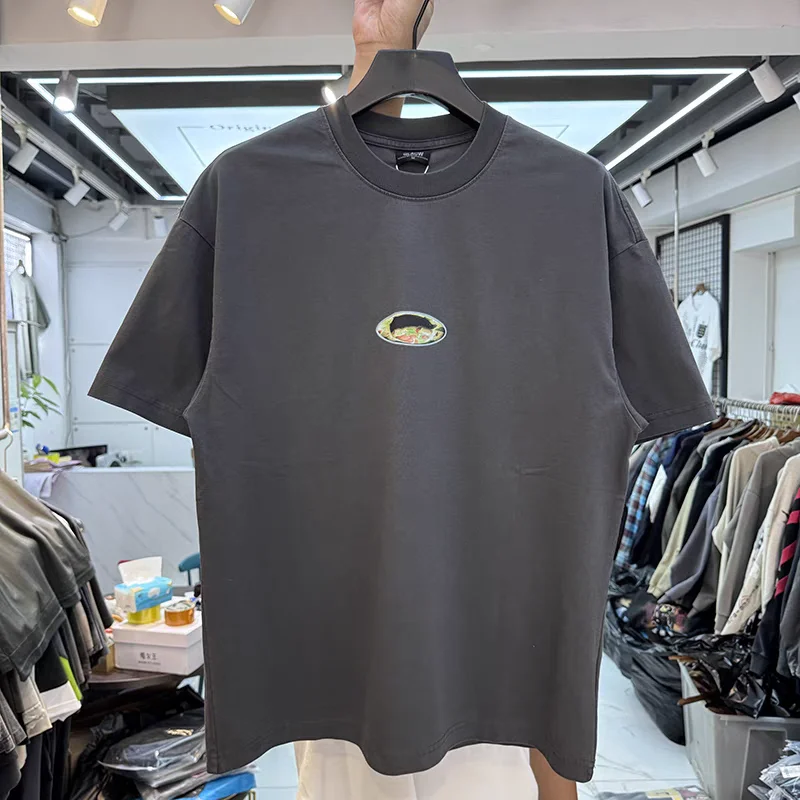 Vintage circle color print T Shirt Men Women T-shirt Top Tees