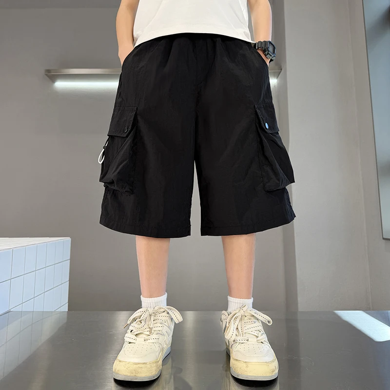

Spring Boys' Street Basketball Cotton Pants 2026 Summer New Children's Sports Shorts Autumn Girls' Pants