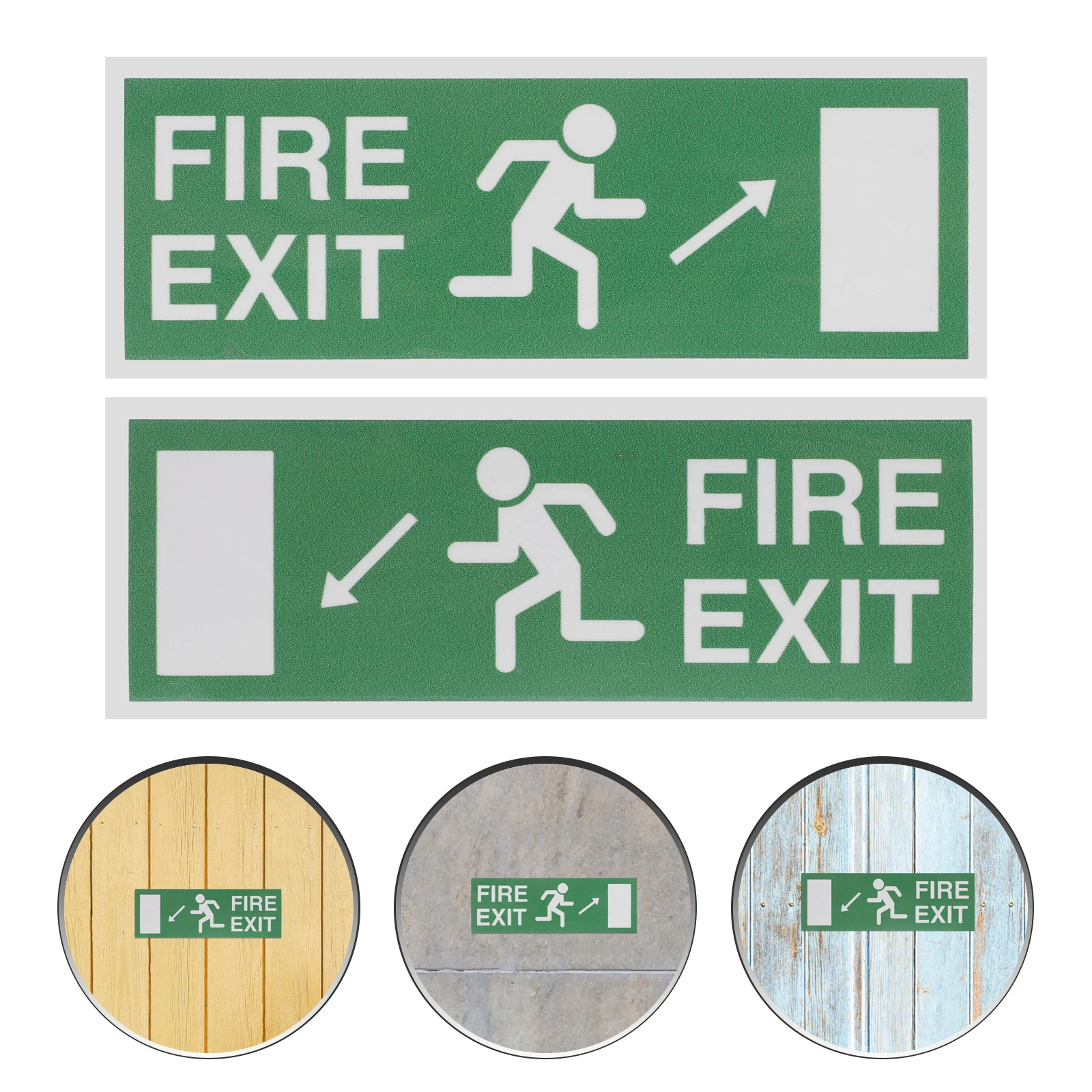 Stiker Api Tahan Air Tahan Cuaca Tempel Lepas Tempel Dekal Kantor Rumah Tangga Tangga Koridor Keluar Darurat Keselamatan Kecelakaan