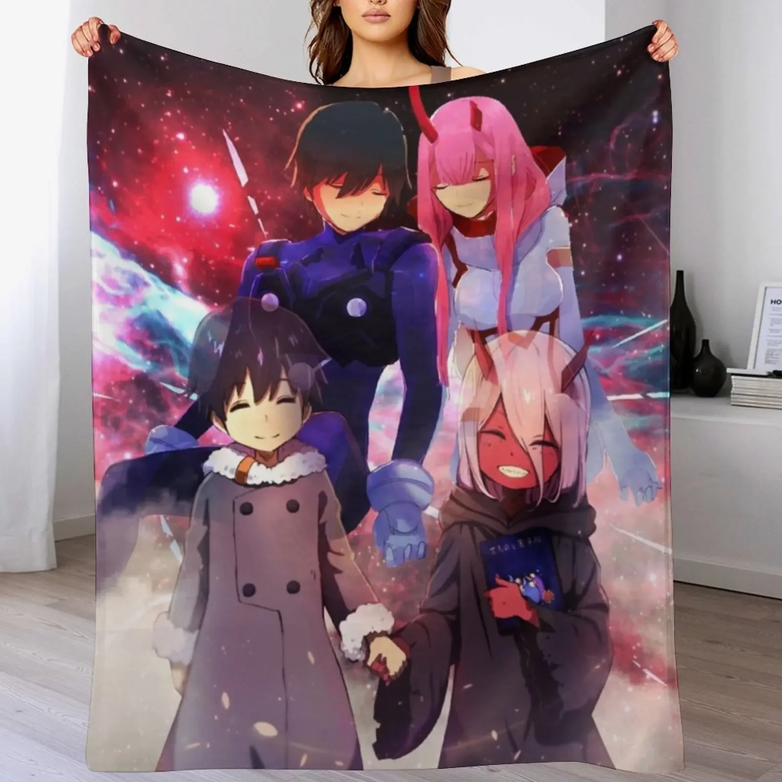 

Darling In The FranXX 3 Throw Blanket Furrys Single Blankets For Baby Travel Blankets