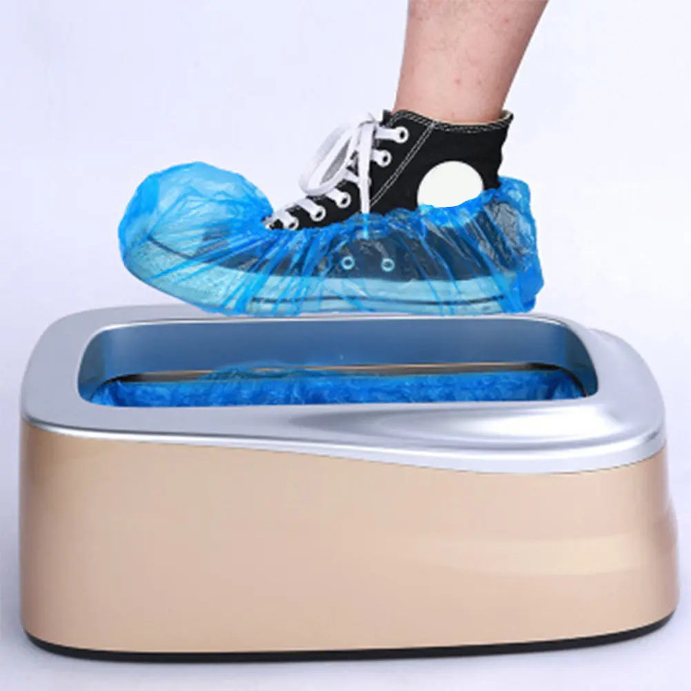 

100Pcs Dustproof Antislip Shoe Cover Plastic Disposable Shoe Cover Machine Compatible for Home Office Factory Shoes Protector