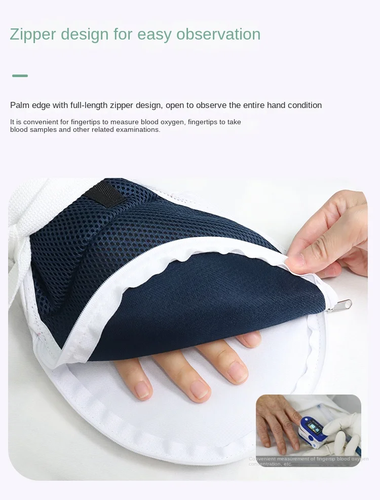 Neue Four Seasons Restraint Handschuhe Reißverschluss Öffnung Mesh Atmungsaktive Anti-Kratzer Anti-Explubation Handgelenk Abschirmplatte – Detail 3