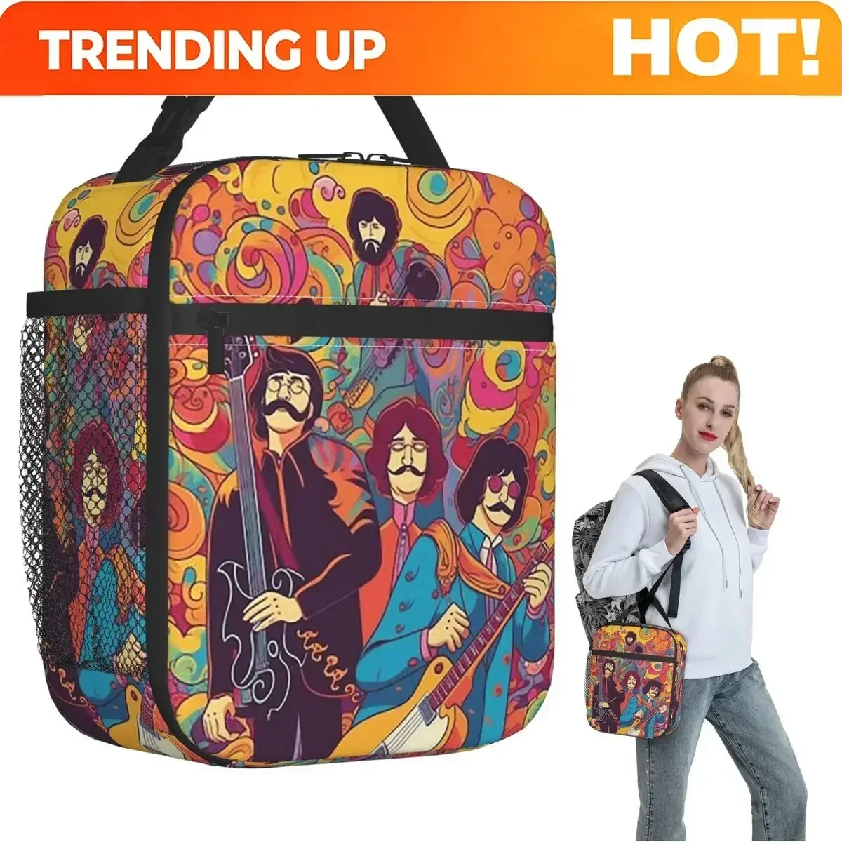 Custom Bag Custom Beatle Submarine Insulated Lunch Bag For Women Leakproof Food Boxes Thermal Lunch Box Tote