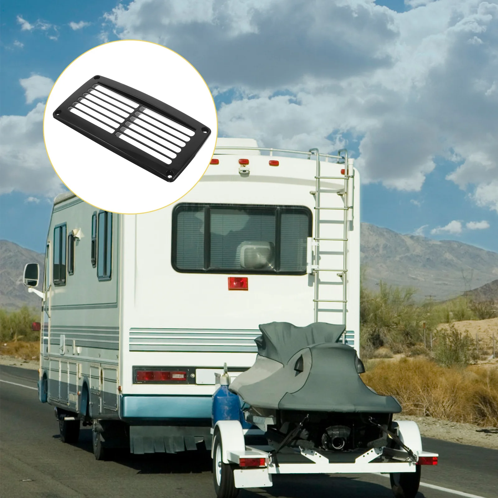 Ventilação com persianas para barco, cobertura de ventilação marinha, à prova de intempéries, grade de ventilação de ar rv, fluxo de ar eficiente, dissipação de calor da cabine