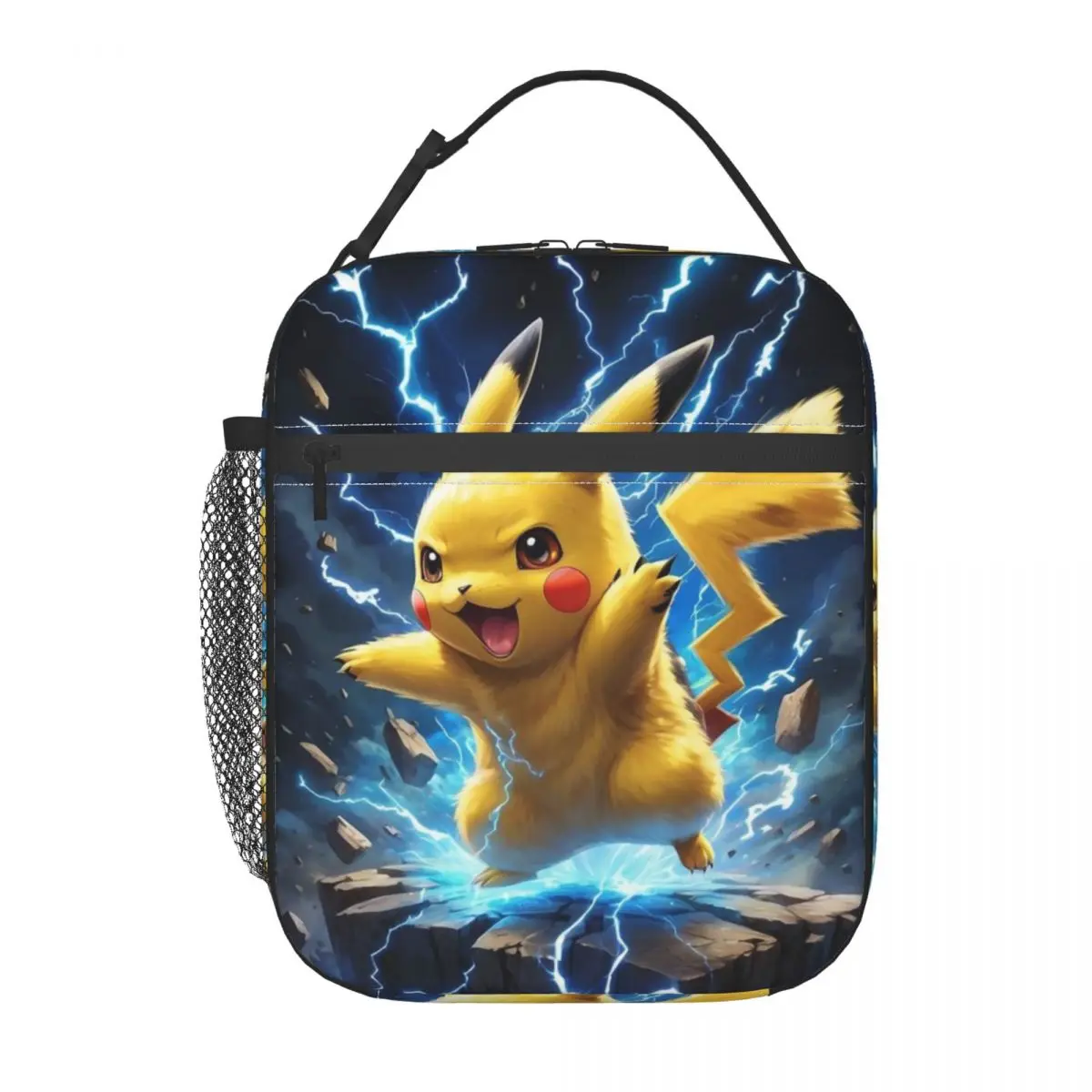 

Custom P-Pikachues Lightning Insulated Lunch Bag for Cooler Thermal Food Lunch Box Work School Travel Resuable Tote Bags