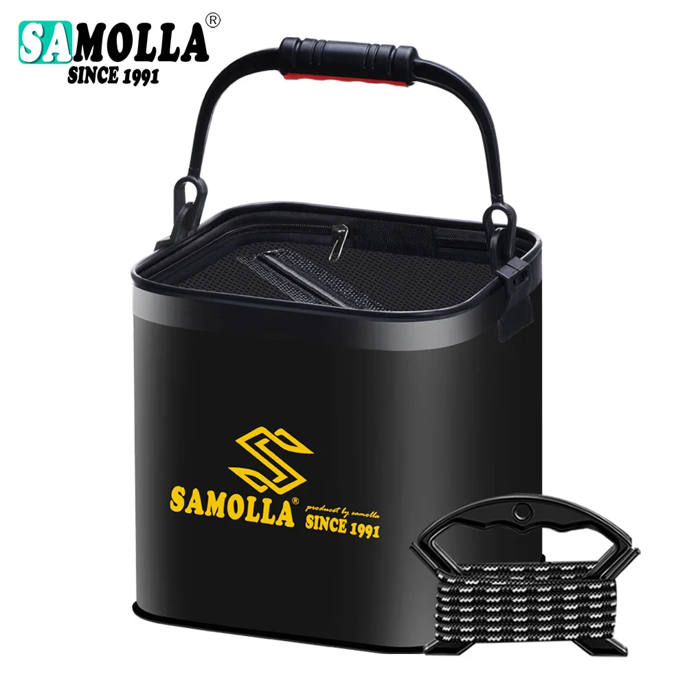 Fishing Bucket Live Bait Portable Foldable Outdoor Camping EVA Fishing Bag Fish Protection Water Tank Camping Tackle