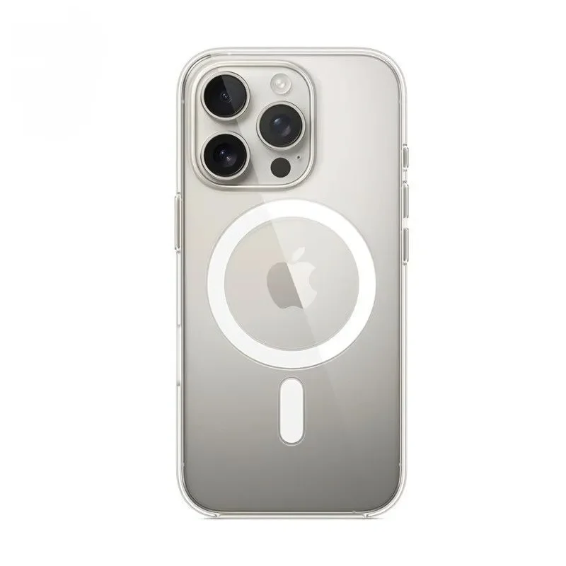 Luxury ClearสําหรับMagsafe Wireless Charge Matteเคสโทรศัพท์สําหรับiPhone 11 12 13 14 15 16 Pro Max Plusแม่เหล็กกันชนกรณี