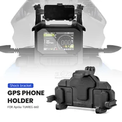 Tuareg660 Motorcycle GPS Phone Holder Stand Navigation Stand Shock Absorber Phone Stand For Aprilia TUAREG 660 2022 2023 2024