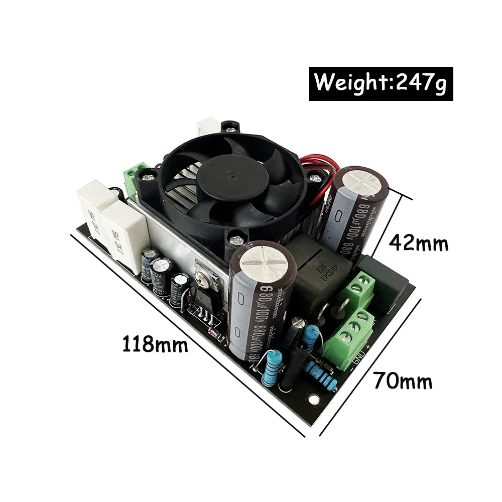 HIFI IRS2092 1000W Class D Digital Power Amplifier Board Subwoofer Full Frequency Power Amplifier Board DC45V-80V