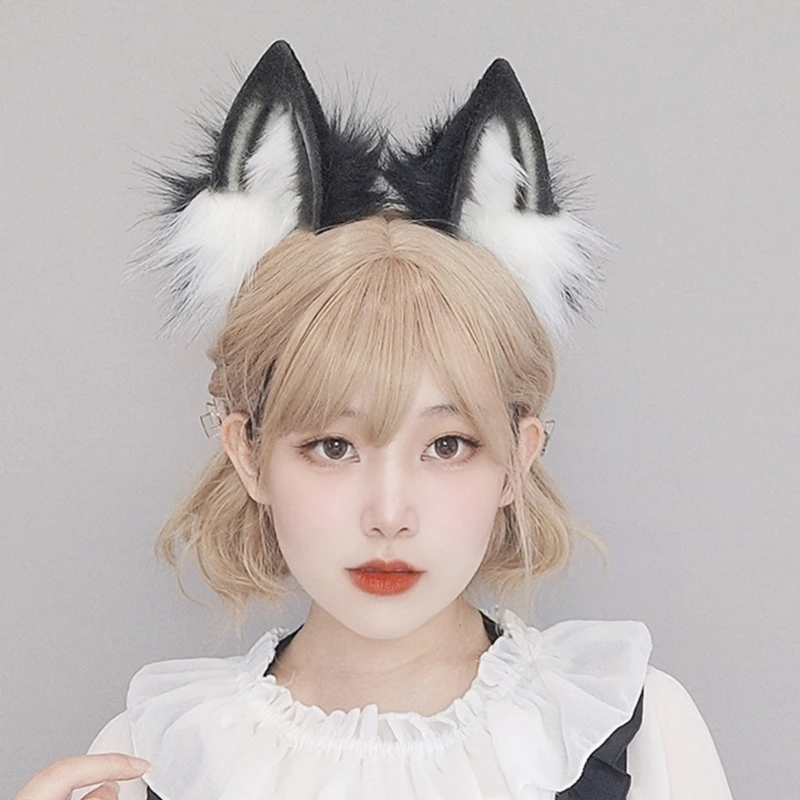 Sweet Cosplay Anime Character Foxes Ear Headband Carnivals Adult Plush Hairband