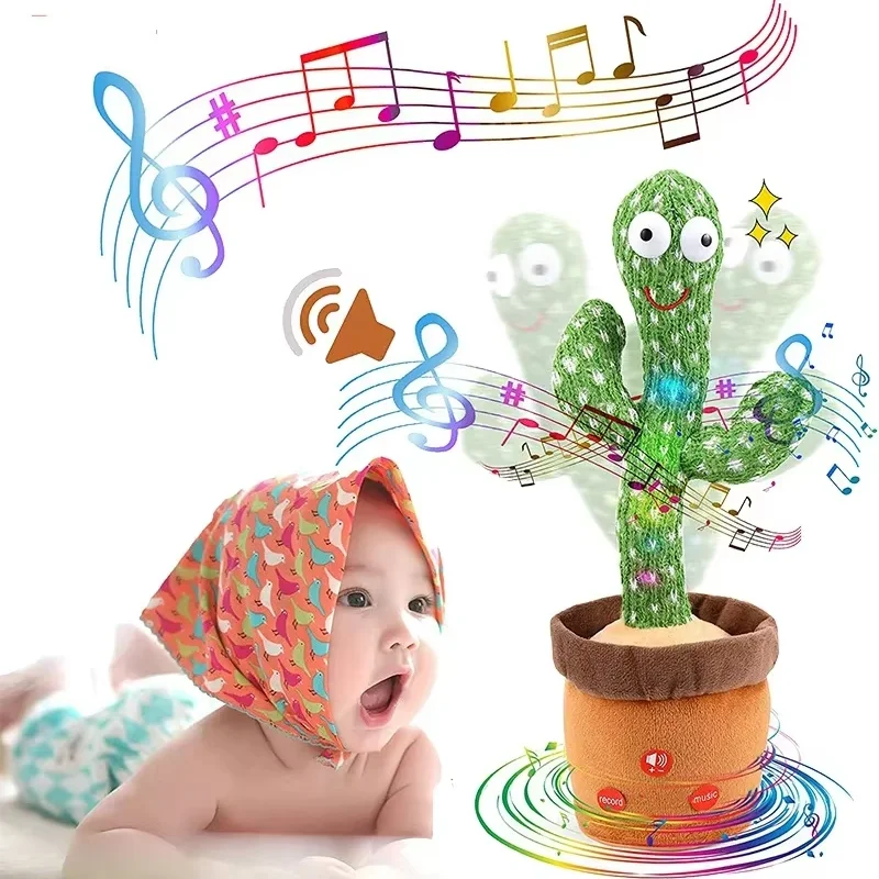 

Dancing Cactus Toy Repeat Talking Song Speaker Wriggle Dancing Sing Talk Plushie Stuffed Interaction And Decoration ﻿ ﻿