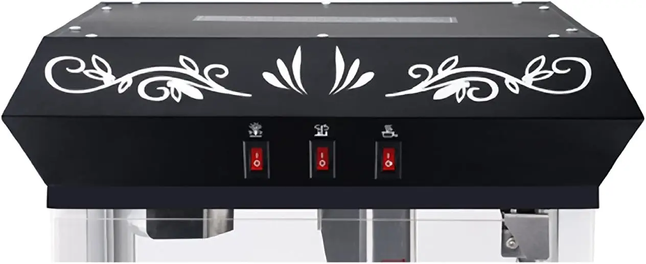 Pipoca do Norte Preta 8 onças. Parte superior da máquina de pipoca estilo cinema Ounce Foundation