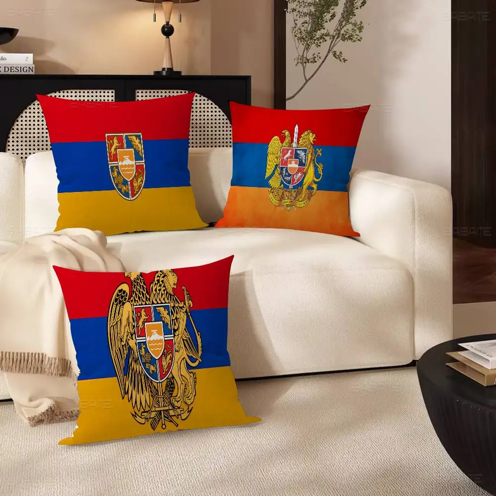 Armenia Armenians Flag Cushion Cover Car Throw Pillow Case For Sofa Car Christmas Gift 40x40cm 45x45cm