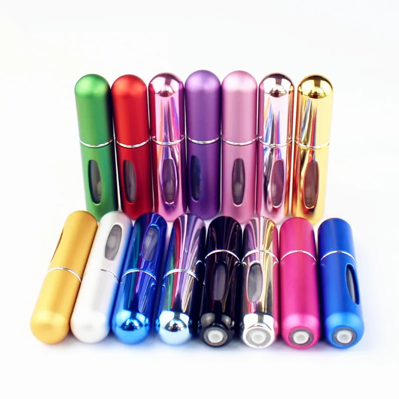 1PC Top Quality 5ml Small Perfume Bottle Mini Metal Sprayer Refillable Aluminum Parfume Atomizer Travel Size