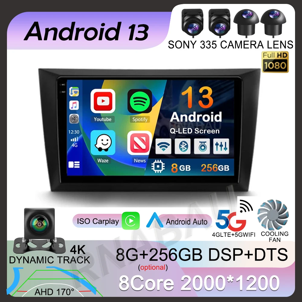 

Автомобильный радиоприемник Carplay, Android 13, 4G + Wi-Fi, для Volkswagen VW Golf 6 2008-2016, мультимедийный видеоплеер, GPS-навигация, DSP стерео
