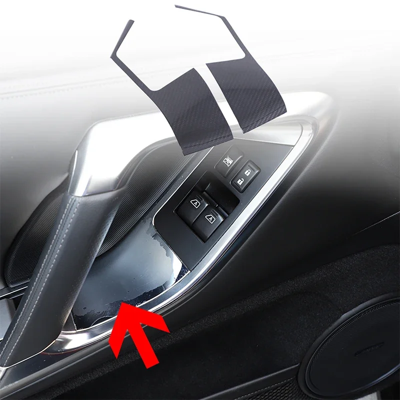 

Real Carbon Fiber For Nissan GTR R35 2008-2016 Car glass lifting exterior frame decorative cover sticker interior accessories