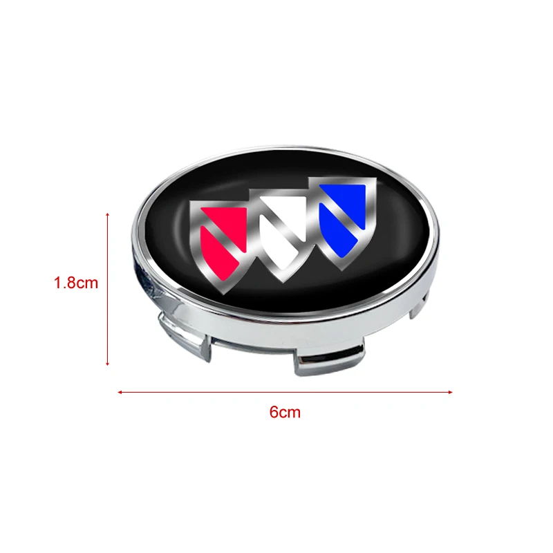 4pcs 60mm Car Wheel Center Hub Cap Rim Cover Emblem Sticker For Buick Regal GS GL6 GL8 Avenir Lacrosse Riviera Envision Lesabre