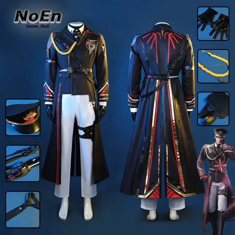 

Xia Yizhou Distant Space Fleet Officer Cosplay Costume Full Set with Clothes, Hat, Accessories for Anime Game Convention Party H