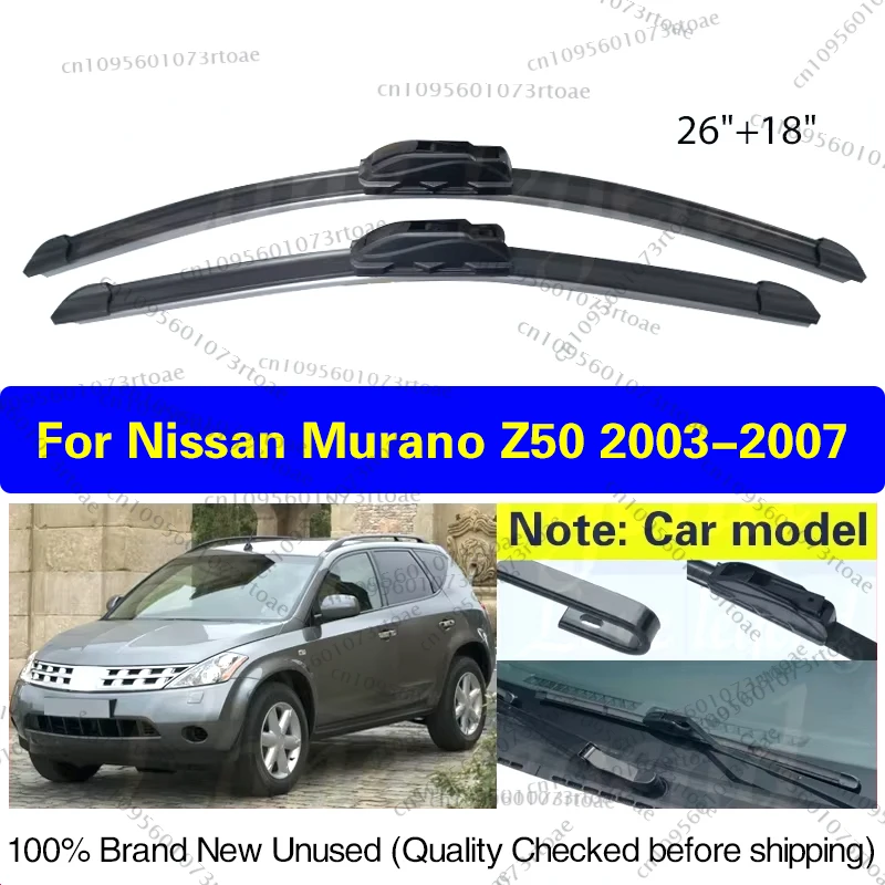 

Car Wiper Blade Window Windshield Rubber Refill Wiper For Nissan Murano Z50 2003 2004 2005 2006 2007 26"+18" Car Accessories