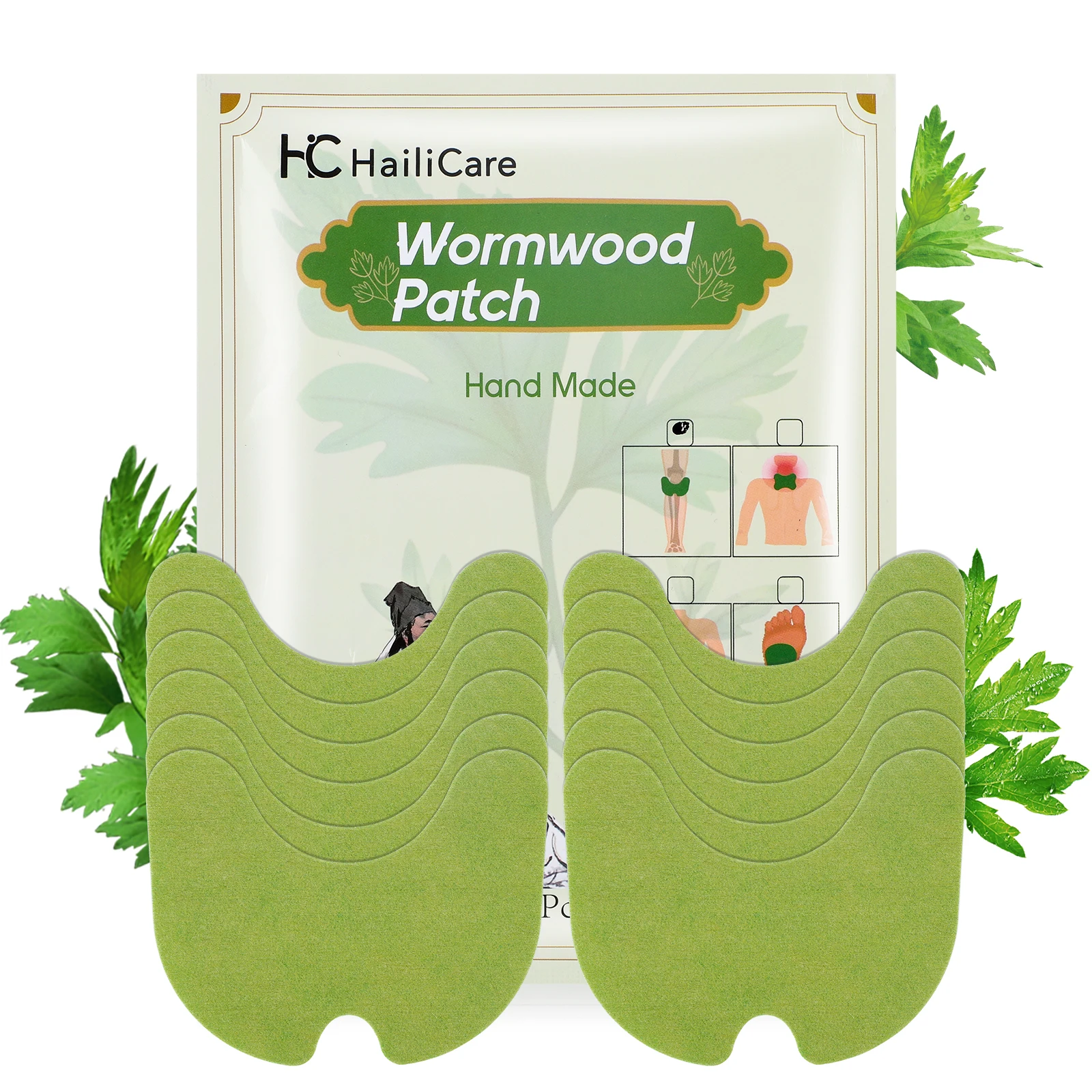 

Hailicare 12pcs Knee Patches Wormwood Natural Extract Stickers Relieve Stress Help Sleeping Herbal Pads for Knee Muscle Joint