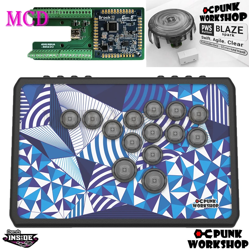Punk Workshop R14 Leverless Arcade Fighting Controller HitBox PWS