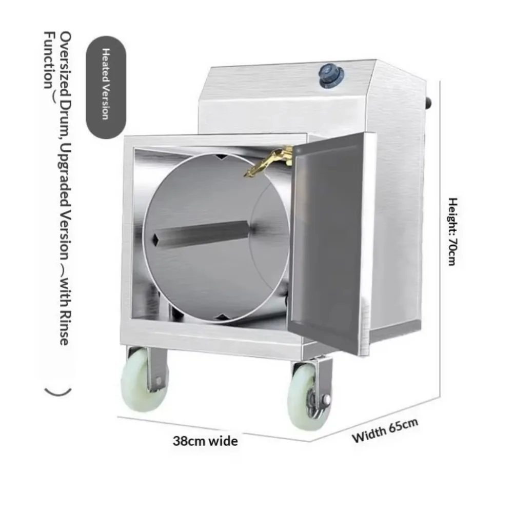 Fully automatic stainless steel barbecue skewer cleaning machine, commercial drum cleaning machine, large capacity heavy-duty