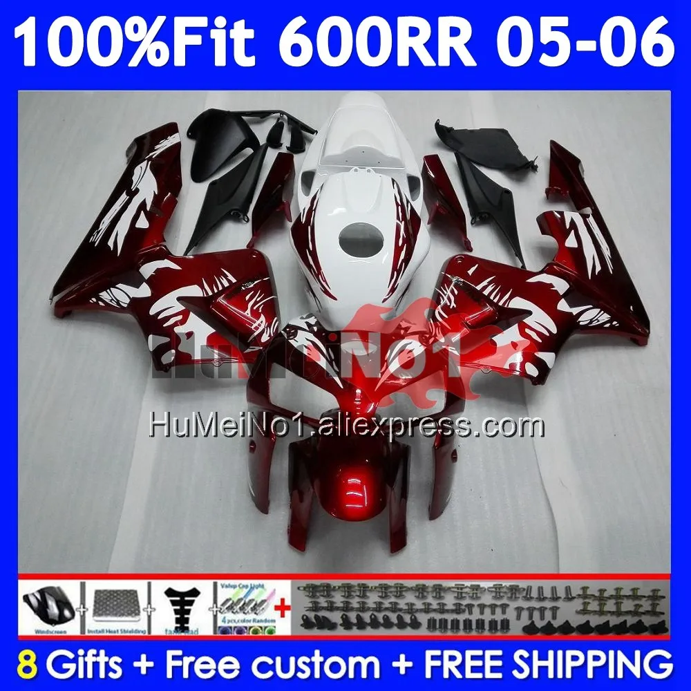 Injection For HONDA CBR 600RR 600F5 Graffiti red 600CC CBR600RR 41No.9 CBR600F5 CBR 600 CBR600 CC RR F5 2005 2006 05 06 Fairing