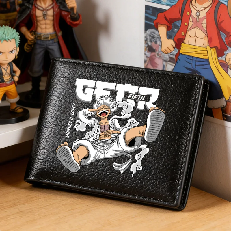 

One Pieces Series Folding Purse PU Leather Anime Luffy Wallet Short Cartoon Man Card Holder Retro Christmas Birthday Gifts