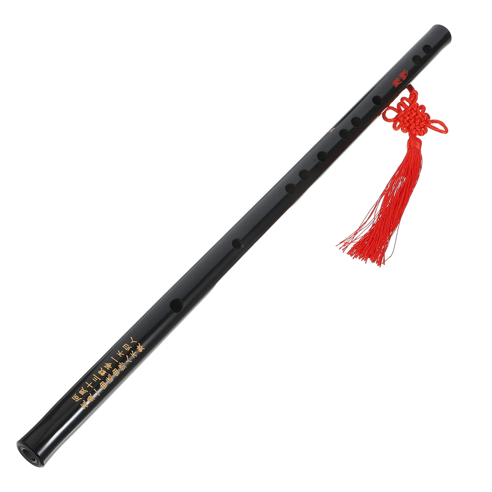 

Black Fife Musical Instrument Flute Kids with Tassel Style Traditional Bamboo Wooden Transverse Musical Style Chinese