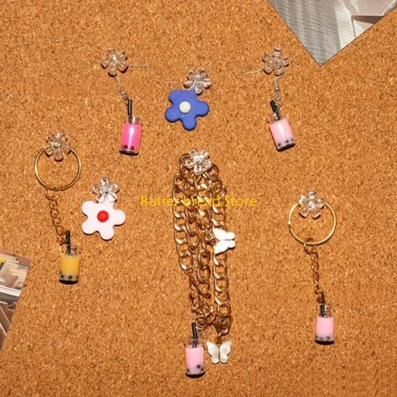 W89C 100PCS Flowers Sewing Pins with Clear Box Quilting Pins Flowers-Head Push Pin Map Pins for Fabric Sewing DIY Craft