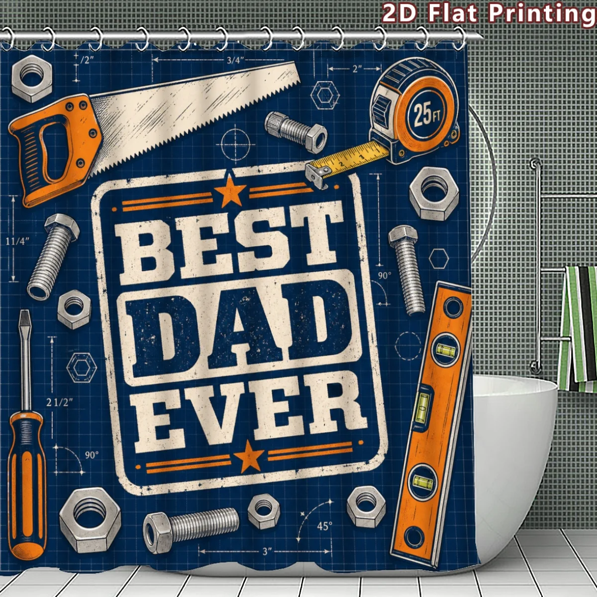 Best Tools For Workshop - Rideau de douche avec motif d'outils