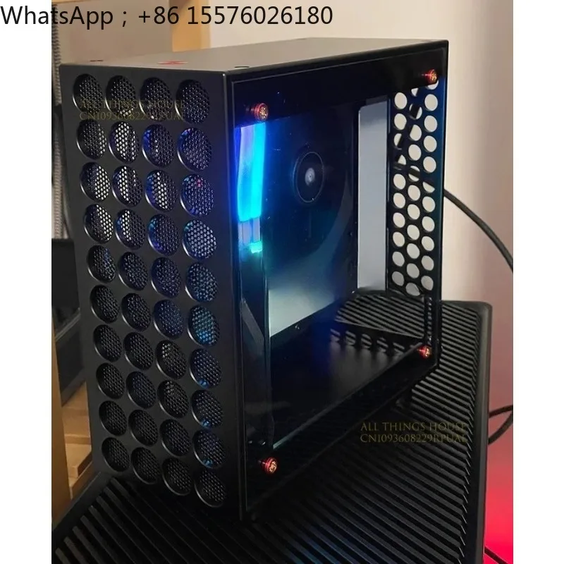 Captain S.V7-DC All-Aluminum Mini ITX DC Power Supply Chassis Supports Half-height PCI